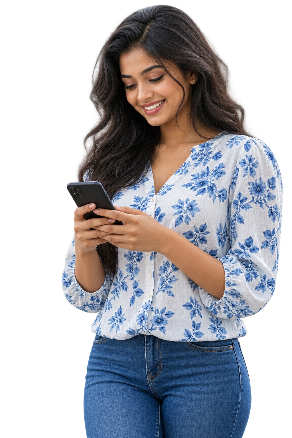 Young woman using a smartphone